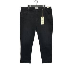 Fat Face Chesham Girlfriend Jeans NWT Women's Sz 14S Black Cotton Blend Stretch